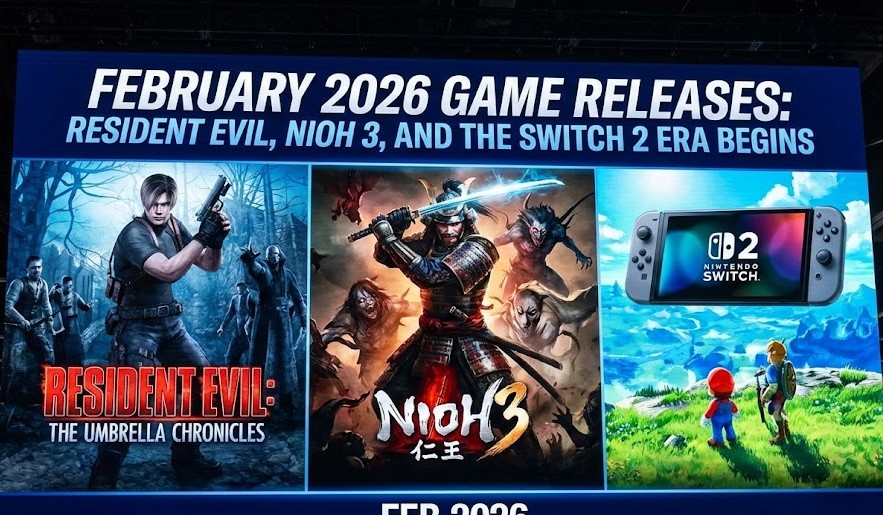 Cover art for Resident Evil Requiem and Mario Tennis Fever displayed side by side.
