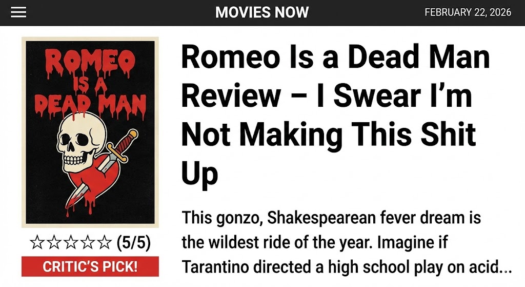 The video game character Romeo wearing a bizarre mask and a robotic arm while fighting a zombie.